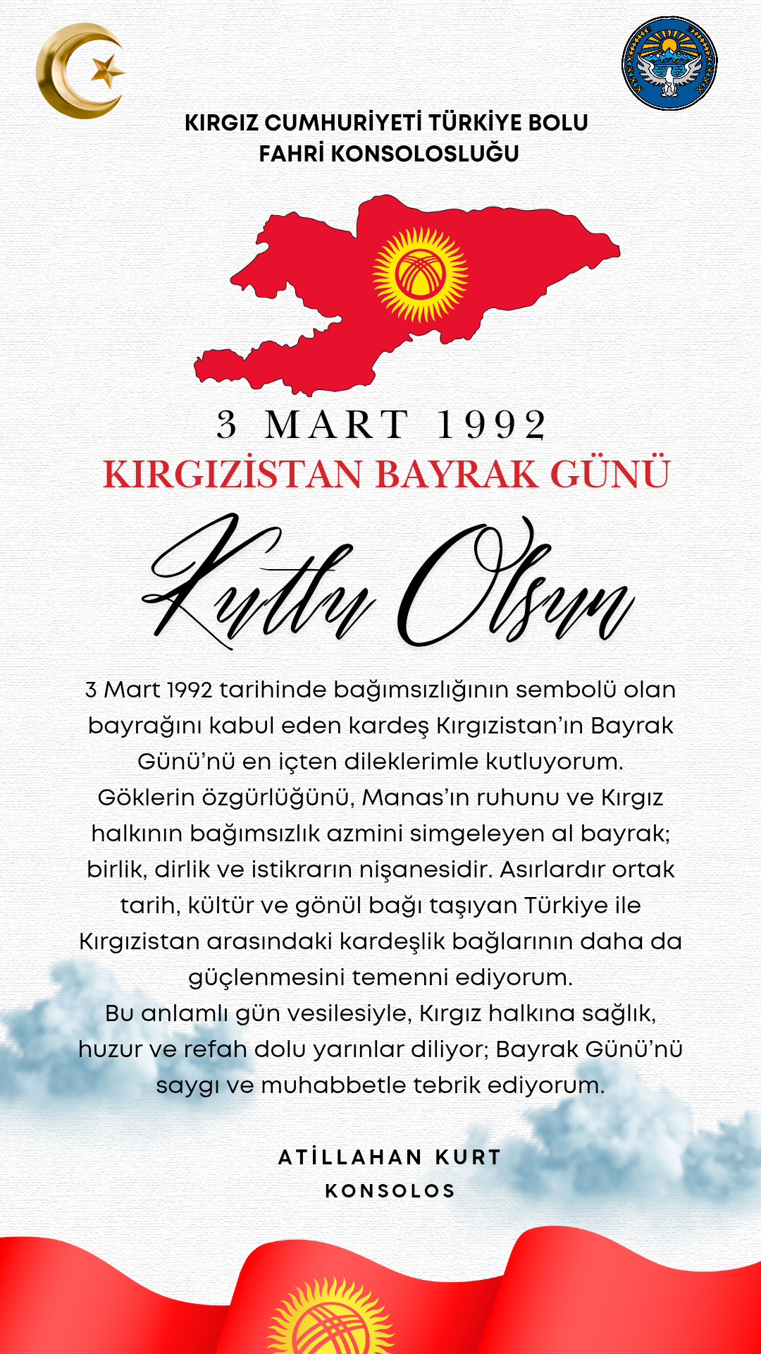 Kırgızistan’ın Bayrak Günü’ne Kurt 